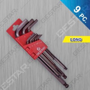 Bộ lục giác bi dài hệ mét ( 9 cây) Gestar 666-098